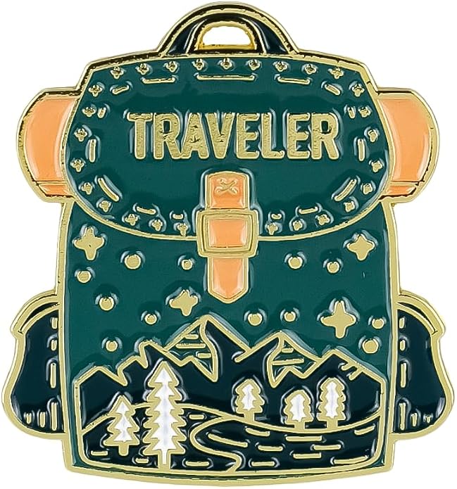 Traveler Backpack Hiking Camping Enamel Pin